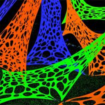 Decorações de Halloween YHFUISK Glow Spider Webs 1400 pés quadrados