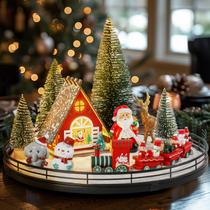 Decorações de mesa de Natal Oroyutor Christmas Village 12 unidades