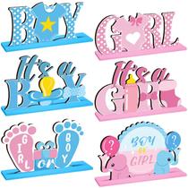 Decorações de mesa em madeira Suzile Baby Gender Reveal 6 unidades Decorações de mesa em madeira Suzile Baby Gender Reveal 6 unidades