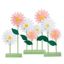 Decorações de mesa PAPER JAZZ Felt Pink White Daisy Decorações de mesa PAPER JAZZ Felt Pink White Daisy