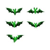 Decorações De Morcegos 3D Que Brilham No Escuro Para Halloween, Plástico Verde, Penduráveis Para Decorações De Morcegos 3D Que Brilham No Escuro Para Halloween, Plástico Verde, Penduráveis Para