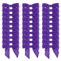 Decorações de Natal AIMUDI Purple Bows 9cm Satin Ribbon