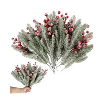 Decorações De Natal Com 12 Peças De Frutas Artificiais Brancas E Galhos De Cedro Para Guirlandas, Decorações De Natal Com 12 Peças De Frutas Artificiais Brancas E Galhos De Cedro Para Guirlandas,