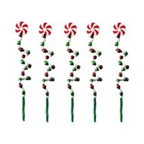 Decorações De Natal Em Plástico Espiral Bicolor, 5 Peças, DIY, Festivas, Para O Ano Novo E Decoração Decorações De Natal Em Plástico Espiral Bicolor, 5 Peças, DIY, Festivas, Para O Ano Novo E Decoração