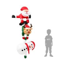 Decorações De Natal Infláveis De 8FT: Boneco De Neve, Papai Noel E Rena Para Jardim Externo, Telhado