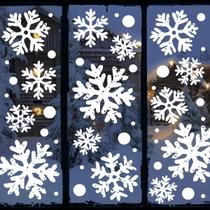 Decorações de Natal Ivenf Snowflake Window Flings x8 Sheets