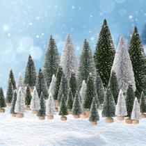 Decorações de Natal, mesa interna, mini árvores de Natal