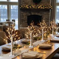 Decorações de Natal PABIPABI, bétula iluminada com luzes LED