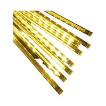 Decorações De Natal Para Árvores Externas, 8 Tubos De Luzes LED Em Forma De Chuva De Meteoros, Luzes