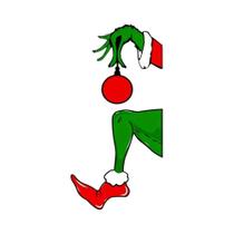 Decorações De Natal Para Parede Com Tema De Santa Verde Peludo, Adesivos Impermeáveis De Boas-Vindas Decorações De Natal Para Parede Com Tema De Santa Verde Peludo, Adesivos Impermeáveis De Boas-Vindas