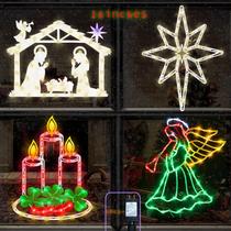 Decorações de Natal Pytopkto Window Silhouette Lights