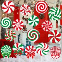 Decorações de Natal Yacoto Candy Cane 12/10 polegadas 16 unidades