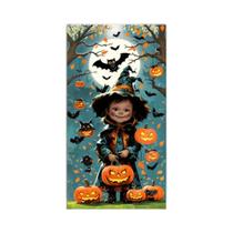 Decorações De Porta De Halloween Assustadoras, Banner De Cobertura De Porta Com Lua De Horror,