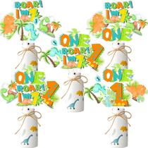 Decorações de primeiro aniversário de dinossauro - 24 peças centrais de dinossauro