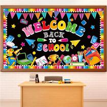 Decorações de quadro de avisos Justforjoyful Welcome Back to School