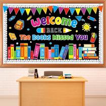Decorações de quadro de avisos Justforjoyful Welcome Back Decorações de quadro de avisos Justforjoyful Welcome Back