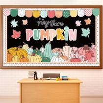 Decorações de quadro de avisos ojustbeok Fall Pumpkin Classroom