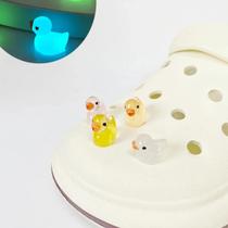 Decorações De Sapatos Que Brilham No Escuro Com Design De Pato, 4 Peças, Acessórios De Moda Para Decorações De Sapatos Que Brilham No Escuro Com Design De Pato, 4 Peças, Acessórios De Moda Para