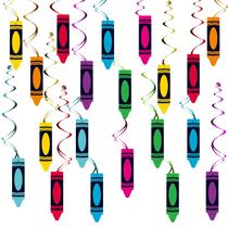 Decorações em espirais suspensas YQUQWN Back to School 52 unidades