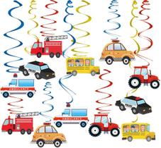 Decorações em espiral para pendurar festas HADEEONG Transportation 30Ct Decorações em espiral para pendurar festas HADEEONG Transportation 30Ct