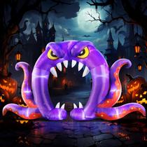 Decorações infláveis de Halloween DomKom Purple Monster 5m Decorações infláveis de Halloween DomKom Purple Monster 5m