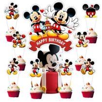Decorações para bolo DSOE 25 peças Topos de Aniversário do Mickey Decorações para bolo DSOE 25 peças Topos de Aniversário do Mickey