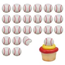 Decorações para cupcakes DecoPac Anéis de Baseball 24 unidades