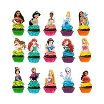 Decorações Para Festa De Aniversário Com Tema De Princesa Disney, Topper De Cupcake