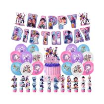 Decorações Para Festa De Aniversário Kpop Demon Hunter Group: Topper De Bolo, Balões E Bandeira