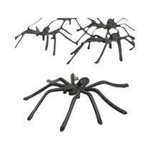 Decorações Para Festa De Halloween, 10 Peças De Aranhas Falsas Luminosas De Borracha, Figuras