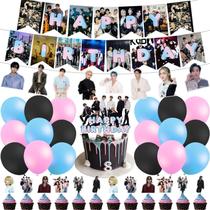 Decorações para festa Stay Kids Kpop Banner Cake Toppers