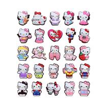 Decorações Para Sapatos Hello Kitty 25pcs MESUCA Charms Para Clogs Bogg Bag Bubble Slides Sandálias
