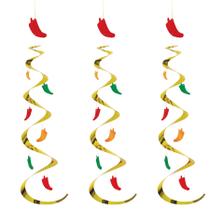 Decorações penduradas Beistle 30 Chili Pepper Whirls Decorações penduradas Beistle 30 Chili Pepper Whirls
