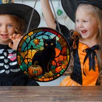 Decorações penduradas de Halloween Black Cat HUYFGDYSA 30cm