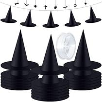 Decorações suspensas de Halloween, chapéu de bruxa Zeedix, 24 unidades