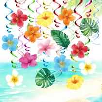 Decorações suspensas em espiral na sexta à noite, luau havaiano x30 Decorações suspensas em espiral na sexta à noite, luau havaiano x30