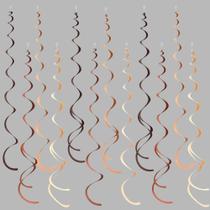 Decorações suspensas em espiral rosa/blume, ombre, marrom, 36 unidades Decorações suspensas em espiral rosa/blume, ombre, marrom, 36 unidades