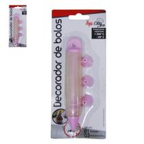 Decorador de Bolo Caneta para Confeitar de Plástico + 4 Bicos Colors 14,5cm Decorador de Bolo Caneta para Confeitar de Plástico + 4 Bicos Colors 14,5cm