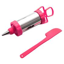 Decorador de bolo inox tipo seringa 4 bicos Decorador de bolo inox tipo seringa 4 bicos