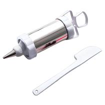 Decorador de bolo inox tipo seringa 4 bicos