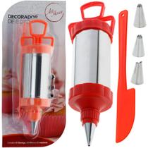 Decorador De Bolos Torta 3 Bicos Pistola Seringa Coffeiteiro