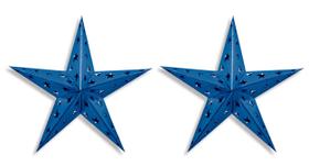 Decoration Beistle 24 Dimensional Foil Star-Blue, pacote com 2