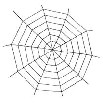Decoration Fun World Black Widow Rope Web com 150 cm de largura