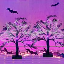 Decoration Tree Happy Trees Halloween com luzes LED e temporizador Decoration Tree Happy Trees Halloween com luzes LED e temporizador