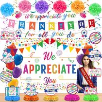 Decoration Wayyogh We Apreciate You Banner Honeycomb Centerpieces