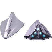 Decorativa Tubarao Cromada Luz Sequencial Vermelha Universal Ate 2021 Nk-470774