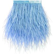Decorative Feather Trim Soarer, azul claro, 1,5 camadas, 10-13 cm, 2 jardas