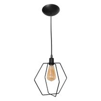 Decore com Sofisticação: Lustre Pendente Aramado Oslo Preto da Plug Lar