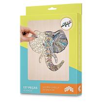 Decore E Divirta Com Quebra-Cabeca Elefante Colorido