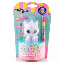 Decore Sua Luminaria Mini Kawai FUN F0256-8 Unicornio Coraçao Lilas